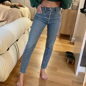 AGOLDE High Waisted straight leg jeans
